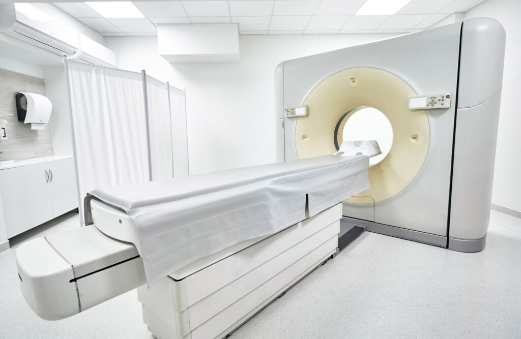 Computed tomography scanner in radiology department of hospital. CT scan